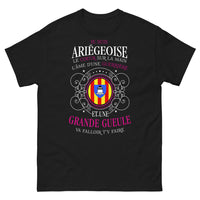 Thumbnail for T-shirt Ariège noir face - Âme de guerrière et grande gueule