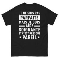 Thumbnail for T-shirt aide-soignante noir - Presque parfaite