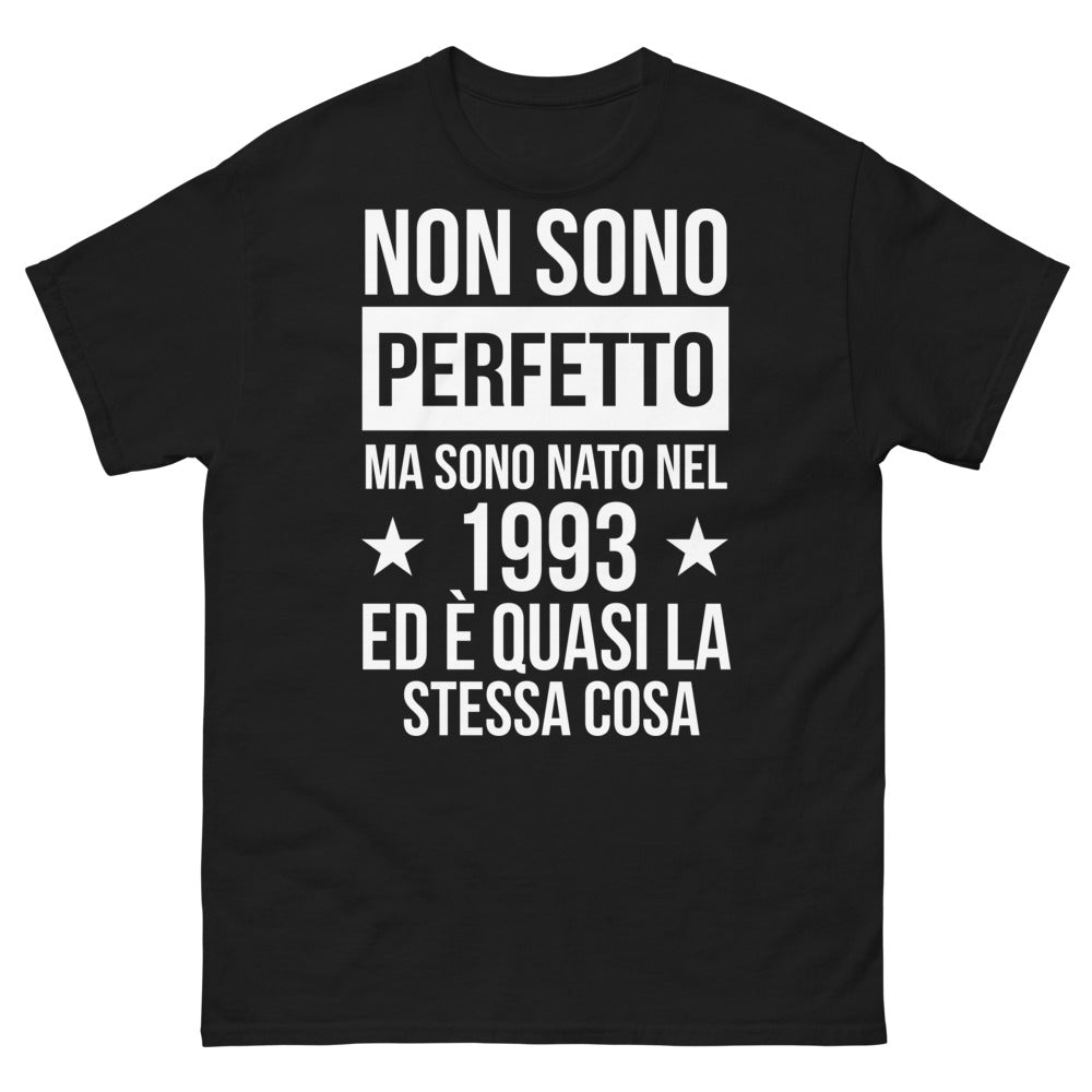 T-shirt Orgoglio Italiano marine - Non sono perfetto ma sono nato nel 1993