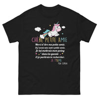 Thumbnail for T-shirt Amoureux noir - déclaration tendre