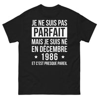 Thumbnail for T-shirt Décembre 1986 noir - né en décembre 1986