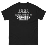 Thumbnail for T-shirt Princesse prise par un Colombien noir - princesse prise par un colombien