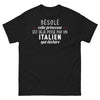T-shirt Italie noir - princesse prise par un Italien qui déchire