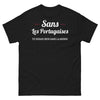 T-shirt Portugais noir - humour sur les Portugais