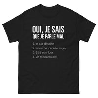 Thumbnail for T-shirt Occitanie noir - oui, je sais que je parle mal
