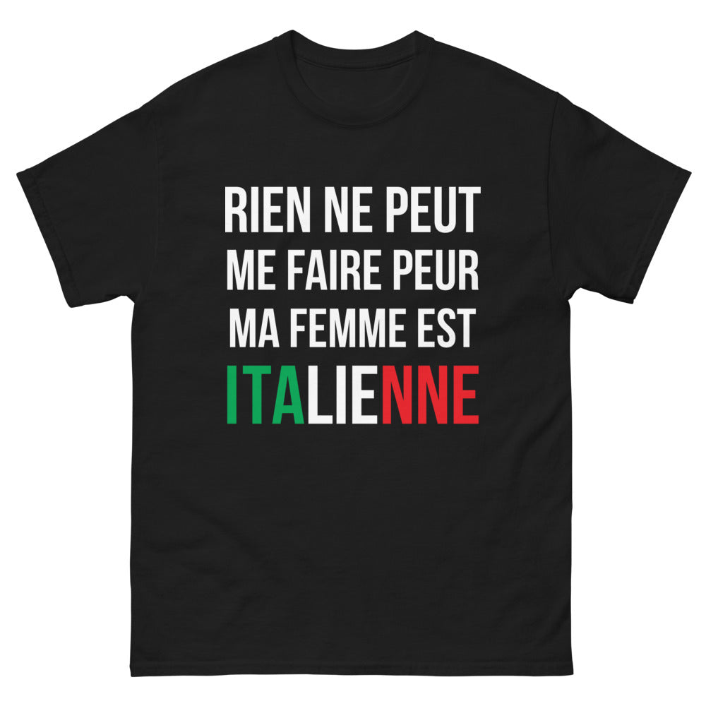 T-shirt Italie noir - Rien ne peut me faire peur