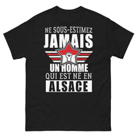Thumbnail for T-shirt Alsace noir - né en Alsace, esprit fier