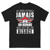 T-shirt Alsace noir - né en Alsace, esprit fier