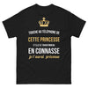 T-shirt Princesse transformée en connasse noir face - Touche au téléphone de cette princesse