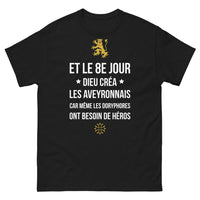 Thumbnail for T-shirt Aveyronnais noir - héros du quotidien