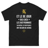 T-shirt Aveyronnais noir - héros du quotidien
