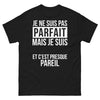 T-shirt Bretagne noir - Je ne suis pas parfait mais je suis Breton