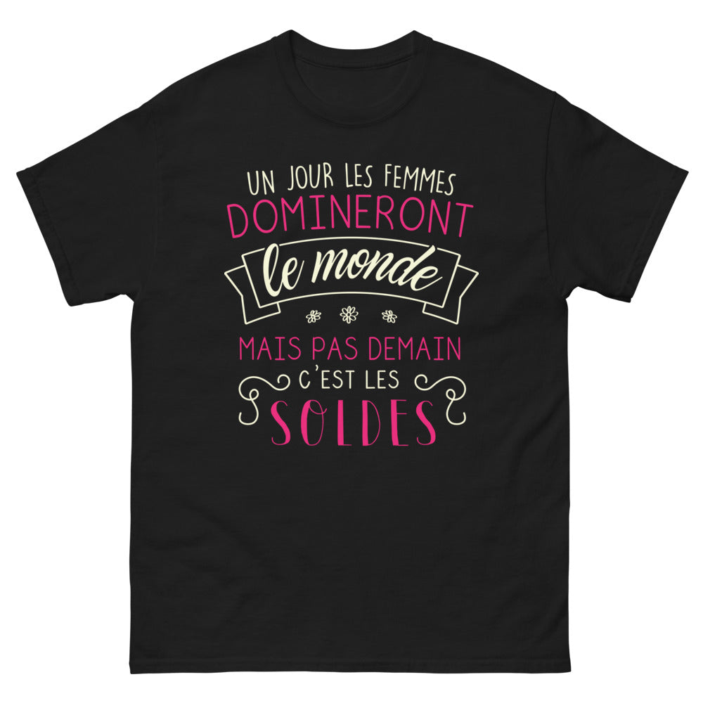 T-shirt femmes domineront le monde noir - Un jour les femmes domineront le monde