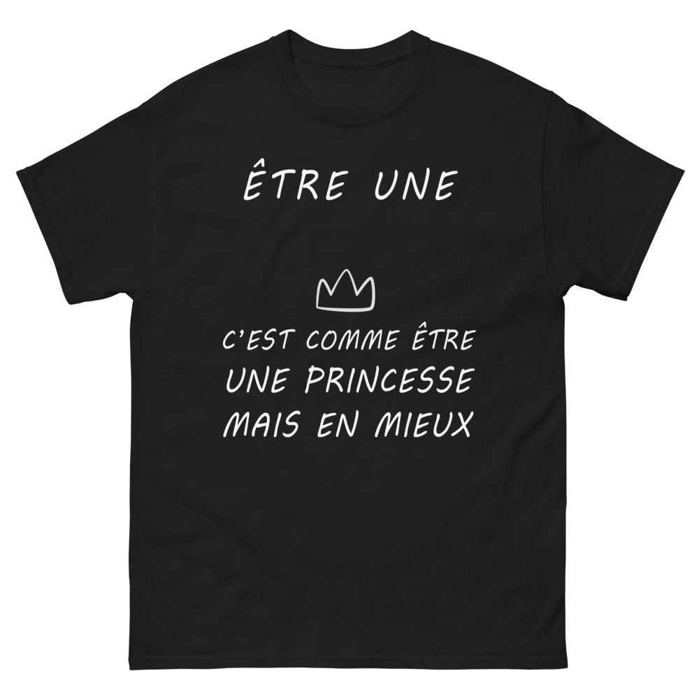 T-shirt Princesse mais en mieux noir - être une princesse mais en mieux