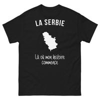 Thumbnail for T-shirt Serbie noir - Là où mon histoire commence