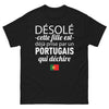 T-shirt Portugais noir - Désolée, cette fille est déjà prise