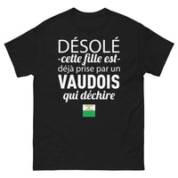 Thumbnail for T-shirt Vaudois noir - déjà prise par un Vaudois qui déchire