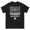 T-shirt Vaudois noir - déjà prise par un Vaudois qui déchire