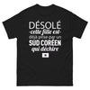 T-shirt Sud-Coréen noir - prise par un Sud-Coréen qui déchire