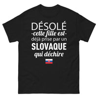 Thumbnail for T-shirt Slovaque noir - déclaration d'amour drôle