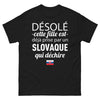 T-shirt Slovaque noir - déclaration d'amour drôle