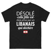 T-shirt Liban noir - Désolée, cette fille est déjà prise