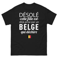 Thumbnail for T-shirt Belge noir - Désolée, cette fille est déjà prise