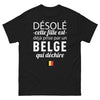 T-shirt Belge noir - Désolée, cette fille est déjà prise