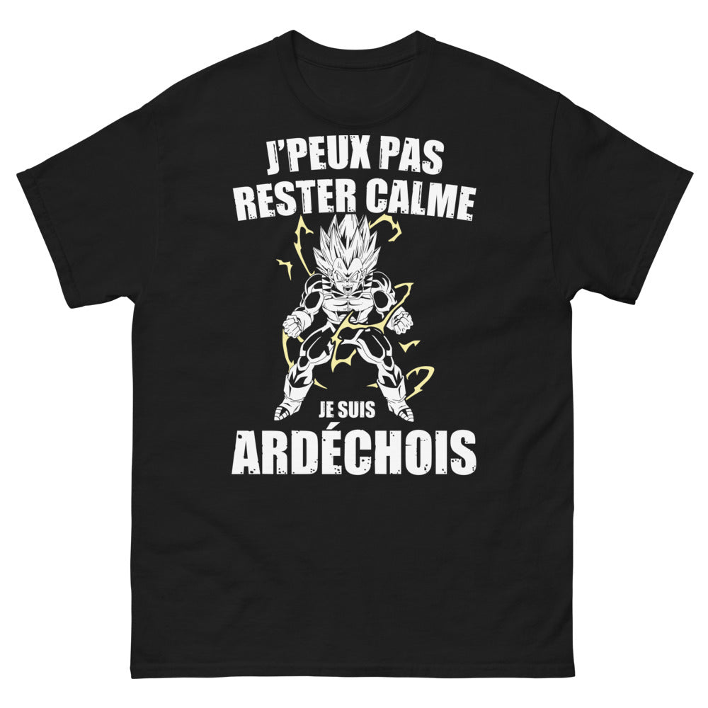 T-shirt Ardèche noir - calme ardéchois