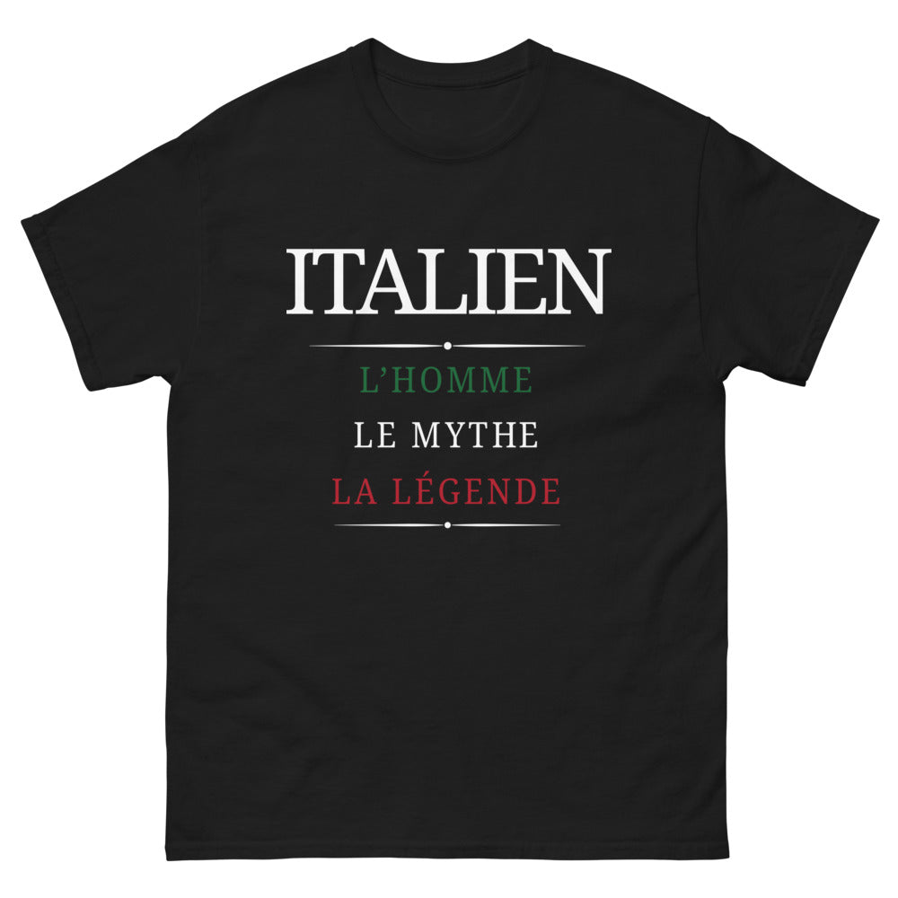 T-shirt Italie noir - l'homme, le mythe, la légende