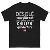 T-shirt Chilien noir - amour pour un Chilien