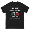 T-shirt Italien noir - amour italien, phrase humoristique