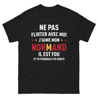 Thumbnail for T-shirt Normandie noir - ne pas flirter