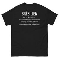 Thumbnail for T-shirt Brésilien noir - élégance sombre et langue française