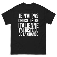 Thumbnail for T-shirt italienne noir - Je n'ai pas choisi d'être italienne