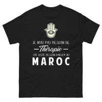 Thumbnail for T-shirt Maroc noir - pas besoin de thérapie