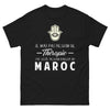 T-shirt Maroc noir - pas besoin de thérapie