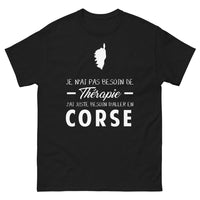 Thumbnail for T-shirt Corse noir - Je n'ai pas besoin de thérapie