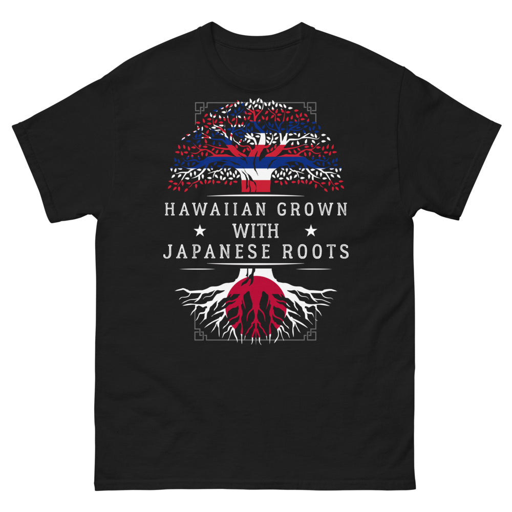 T-shirt Hawaii noir - Hawaiian roots et racines japonaises