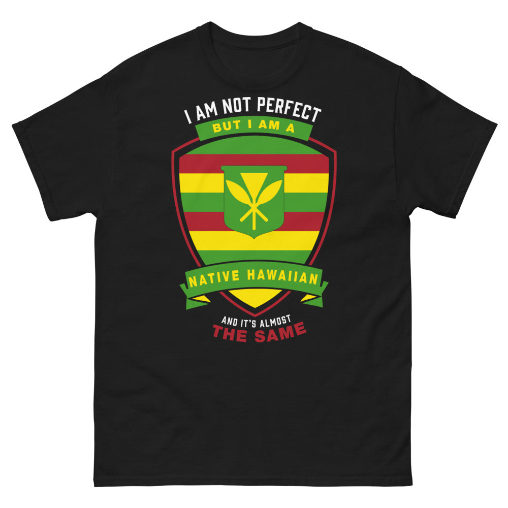 T-shirt Native Hawaiian noir face - i am not perfect