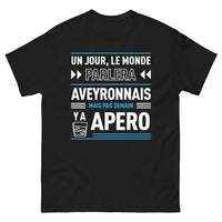 Thumbnail for T-shirt Aveyronnais noir - Un jour le monde parlera aveyronnais