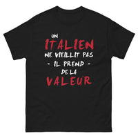Thumbnail for T-shirt Italien noir - Un Italien ne vieillit pas