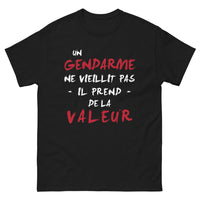 Thumbnail for T-shirt gendarme noir - Un gendarme ne vieillit pas