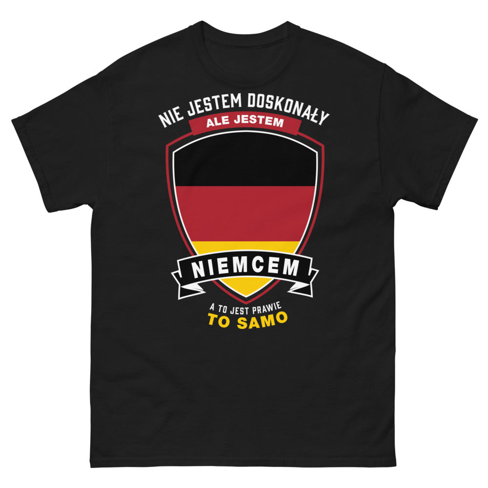 T-shirt Allemagne noir - Je ne suis pas parfait mais je suis Allemand