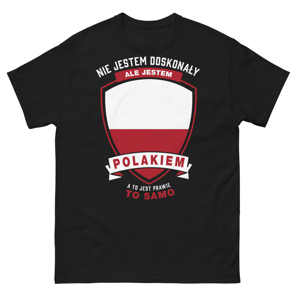 T-shirt polonais noir - humour sur l'origine