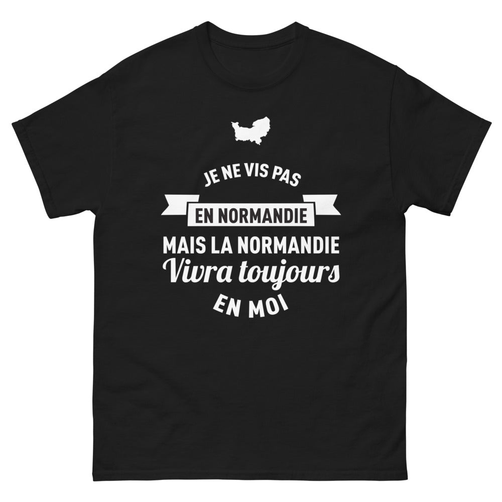 T-shirt Normandie noir face - clin d'œil normand