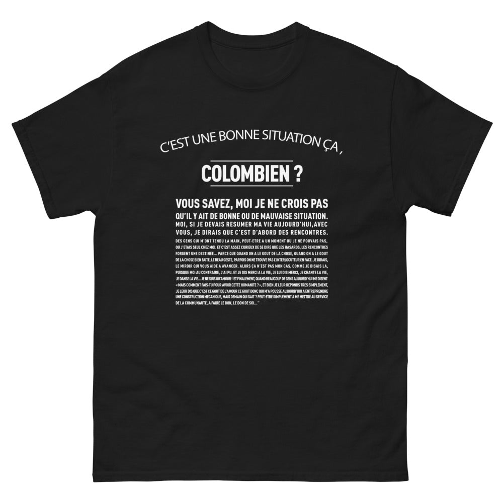 T-shirt Colombien noir - C'est une Bonne Situation