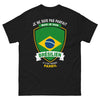 T-shirt Brésilien noir - Je ne suis pas parfait mais je suis Brésilien