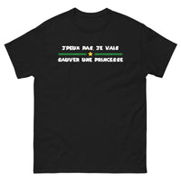 Thumbnail for T-shirt princesse noir - je peux pas sauver une princesse