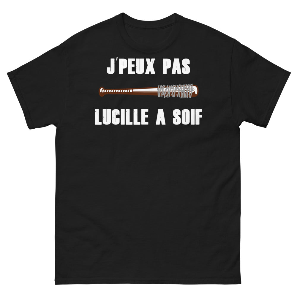 T-shirt humour sombre noir - Je peux pas, Lucille a soif